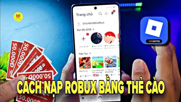 CÁCH NẠP ROBUX BẰNG THẺ CÀO MỚI NHẤT